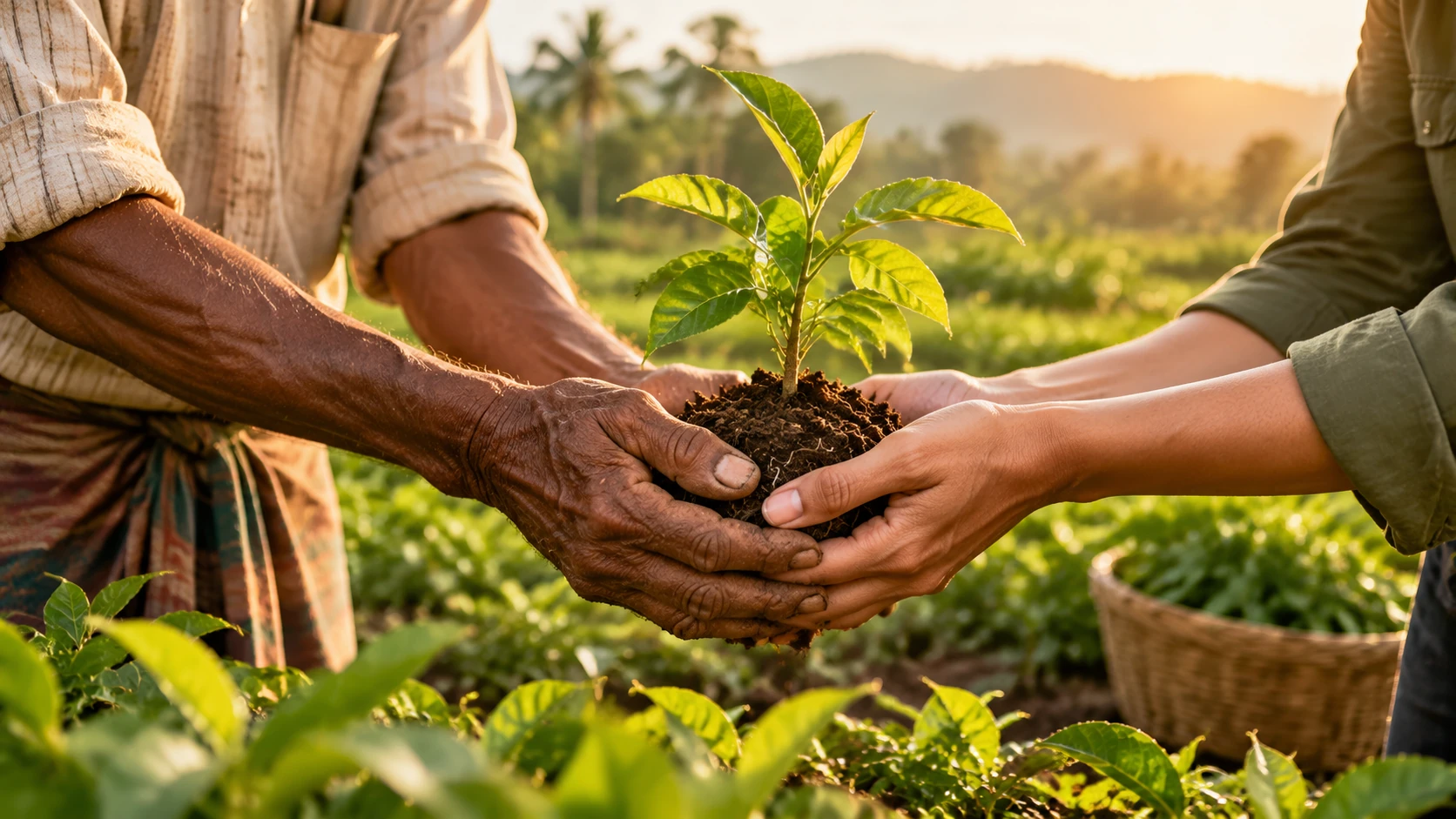 Decorative illustration representing agricultural partnership